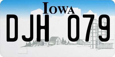 IA license plate DJH079