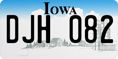 IA license plate DJH082