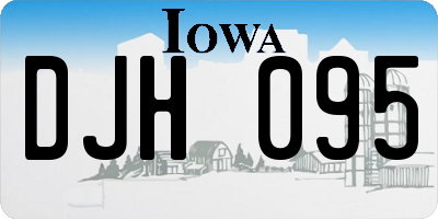 IA license plate DJH095