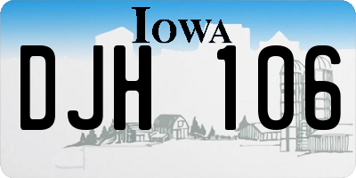 IA license plate DJH106