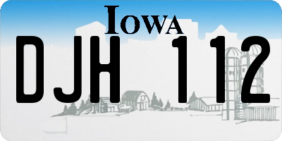IA license plate DJH112