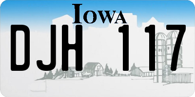 IA license plate DJH117