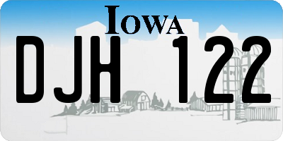 IA license plate DJH122