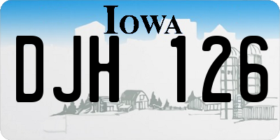 IA license plate DJH126