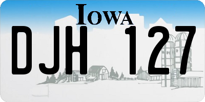 IA license plate DJH127