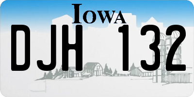 IA license plate DJH132