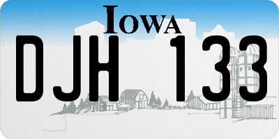 IA license plate DJH133