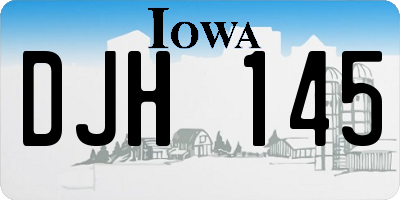IA license plate DJH145