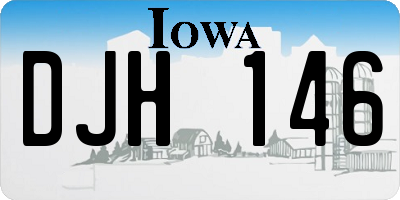 IA license plate DJH146