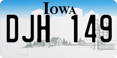 IA license plate DJH149
