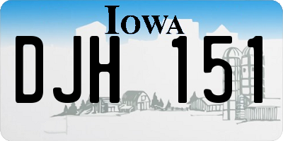 IA license plate DJH151