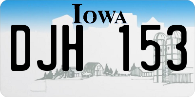 IA license plate DJH153