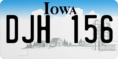 IA license plate DJH156