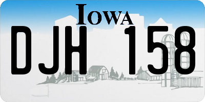IA license plate DJH158