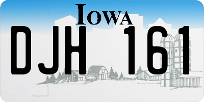 IA license plate DJH161