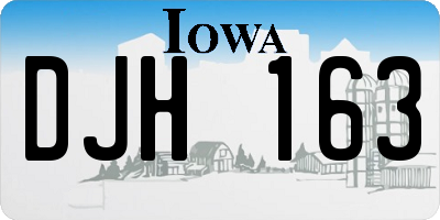 IA license plate DJH163