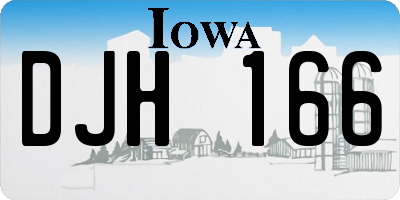 IA license plate DJH166