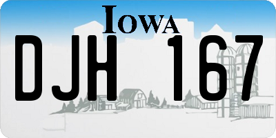 IA license plate DJH167