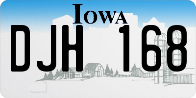 IA license plate DJH168