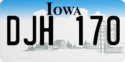 IA license plate DJH170