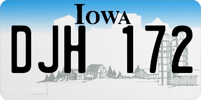 IA license plate DJH172