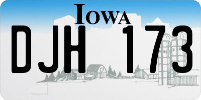 IA license plate DJH173