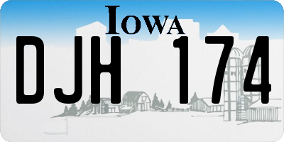 IA license plate DJH174