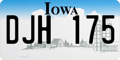 IA license plate DJH175