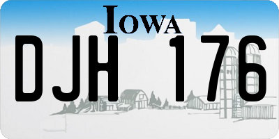 IA license plate DJH176