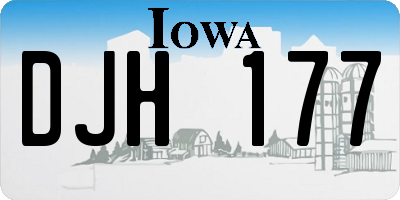 IA license plate DJH177