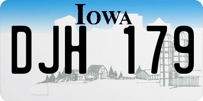 IA license plate DJH179