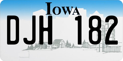 IA license plate DJH182