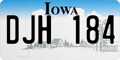 IA license plate DJH184