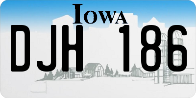 IA license plate DJH186