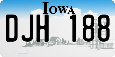 IA license plate DJH188