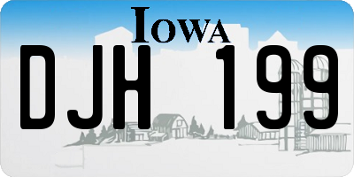 IA license plate DJH199