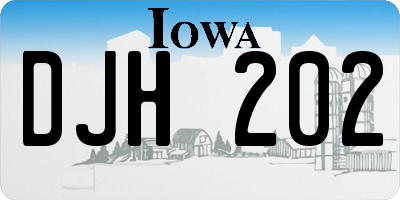 IA license plate DJH202