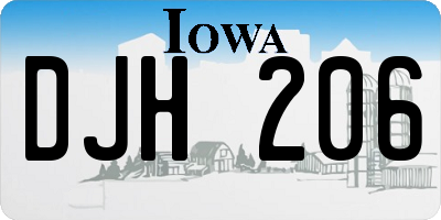 IA license plate DJH206