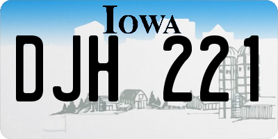 IA license plate DJH221