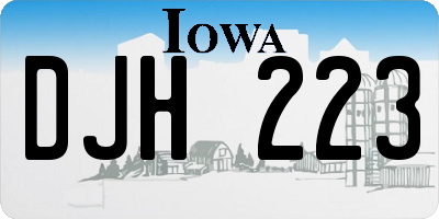 IA license plate DJH223