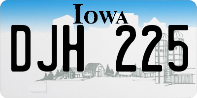 IA license plate DJH225