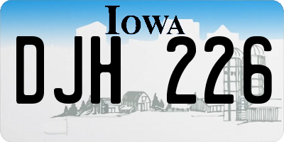 IA license plate DJH226
