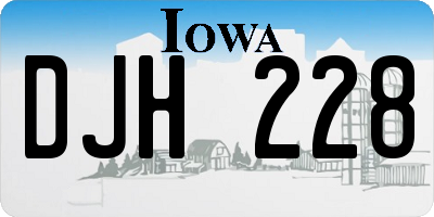 IA license plate DJH228