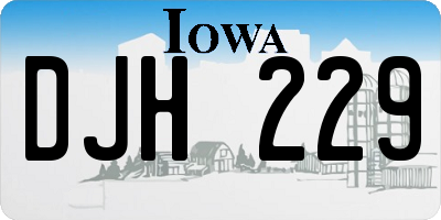 IA license plate DJH229