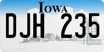 IA license plate DJH235