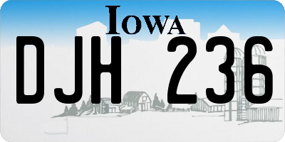 IA license plate DJH236