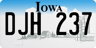 IA license plate DJH237