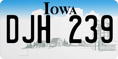 IA license plate DJH239