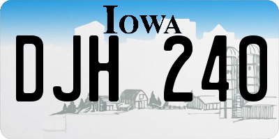 IA license plate DJH240
