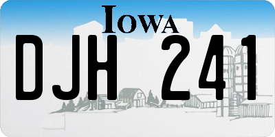 IA license plate DJH241